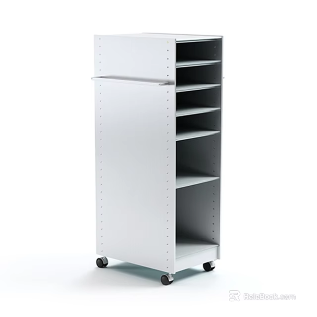 Metal Storage Shelving Unit With Multiple Shelves And Mobile Wheels For Home Organization 3d model 