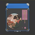 Open Blue Toy Suitcase Interior With Play Scene And Mini Figures