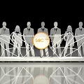 SEC International Center Stage Design For Formal Event With Silhouette Figures