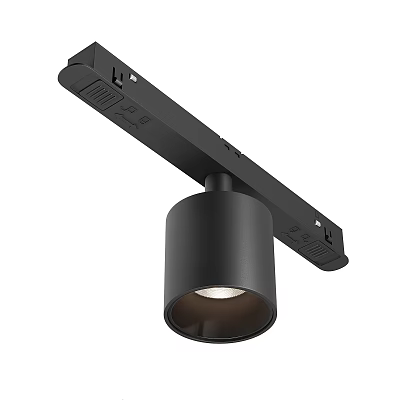 Black Modern Minimalist Downlight Spotlight With Adjustable Head And Metal Housing 3d model