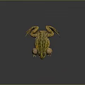 Green And Yellow Spotted Frog With Large Eyes And Inflated Vocal Sacs In Standing Pose