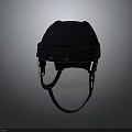 Black Sports Helmet With Transparent Visor And Protective Design For Safety