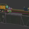 Industrial Lathe Machine With Control Panel Lathe Bed And Metalworking Components
