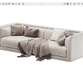 Modern Fendi double sofa 3d model