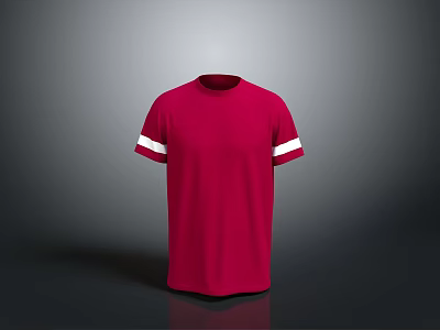 short-sleeved striped clothing casual clothing clothing 3d model