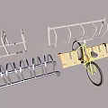 Bicycle Parking Racks With Metal And Wooden Designs For Secure Storage
