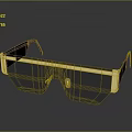 Elegant Modern Jewelry Eyewear With Gold Frame Black Accents And Clear Lenses