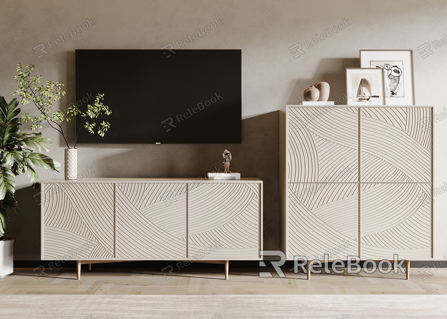 Modern TV Cabinet Combination Cabinet model