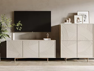 Modern Decorative Cabinet TV Cabinet Entrance Cabinet 3d model
