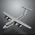 Space and Aerospace White Transport Aircraft With Multiple Engines Wing Structure For Rocket Missions 3d model