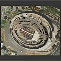 Iconic Roman Colosseum Aerial View Showing Ancient Architecture And Historical Structure
