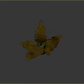 Green Fantasy Game Movie Character With Leaf Head And Root Stems Body Design