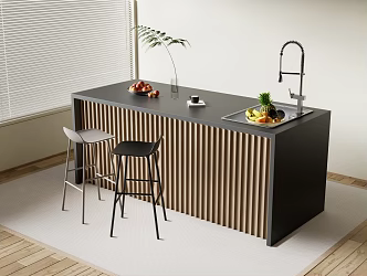 Western Kitchen Bar Nakajima Meal Guide Table and Chair 3d model