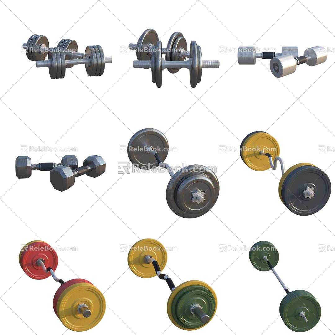 Dumbbell Weightlifting Sports Equipment Sports 3d model