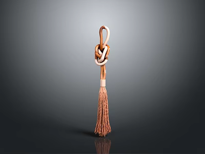 Natural Rope Decorative Hanging With Intricate Knot And Tassel Design 3d model