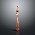Natural Rope Decorative Hanging With Intricate Knot And Tassel Design