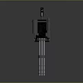 Tactical Metallic Weapon With Vertical Barrel Coiled Spring And Mechanical Top