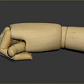 Wooden Hand Model Thumbs Up Pose Decorative Ornament Set For Home Tabletop Decoration