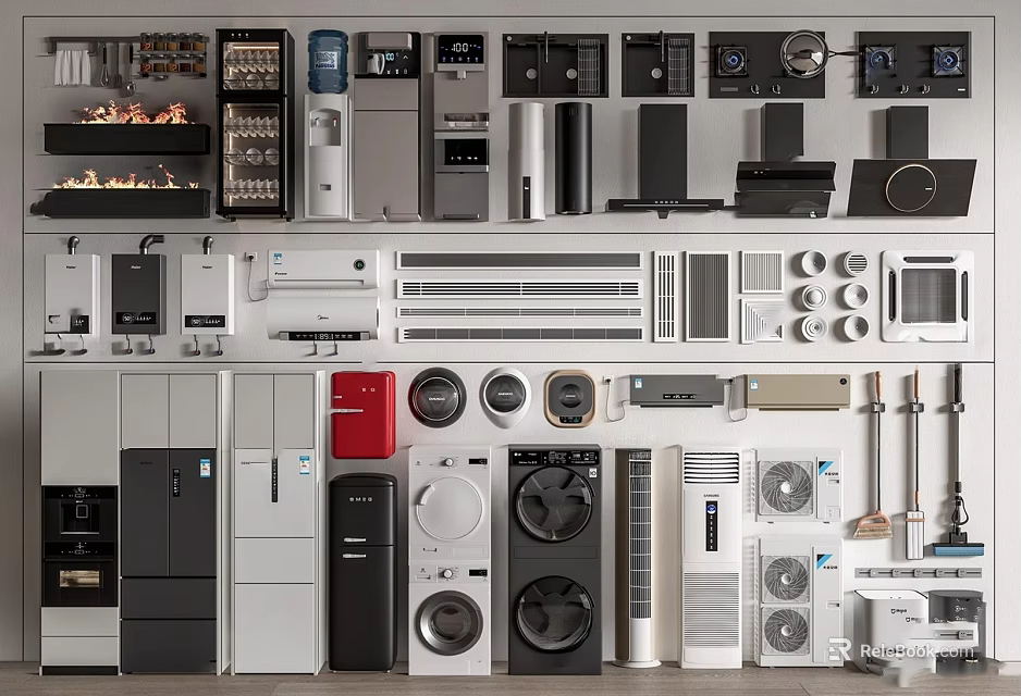 Efficient Modern Air Conditioner Fan For Home Cooling And Ventilation Use 3d model