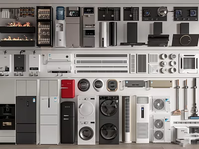 Efficient Modern Air Conditioner Fan For Home Cooling And Ventilation Use 3d model