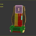 Modern Black Car Seat With Striped Design And Leather Upholstery Features