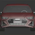 Red Audi Wagon With Modern Design Sleek Body And Alloy Wheels