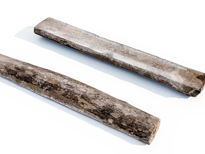 Stone Wood Long Strips With Natural Rustic Texture For Home Decor 3d model