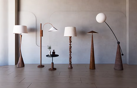 Modern Middle Ancient Floor Lamp 3d model