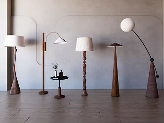 Modern Middle Ancient Floor Lamp 3d model