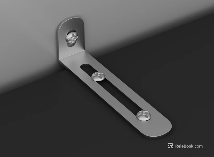 Iron Art Bracket For Wall Mounting With Screws 3d model 