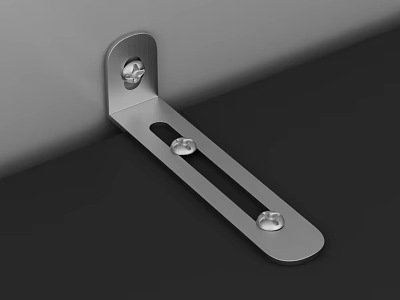 Iron Art Bracket For Wall Mounting With Screws 3d model