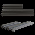 White Stacked Long Bar Industrial Equipment with Metal Connectors for Industrial Cooling Applications