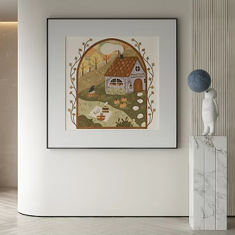modern decorative painting 3d model