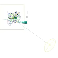 Urban Plaza Landscape With Surrounding Buildings Parking Area Circular Green Space And Pedestrians