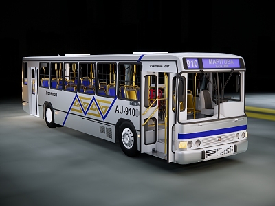 modern bus 3d model