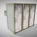 Vintage Metal File Cabinet With Multiple Drawers Some Open Storage Compartments And Handles