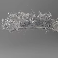 Transparent Water Splash With Dynamic Splashing Droplets In Mid Air 3d model