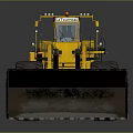 Yellow Heavy Duty Construction Loader With Big Tires And Front Bucket
