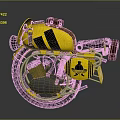 Yellow Black Vintage Motorcycle with Brown Seat Red Shock Absorber Body Design Details