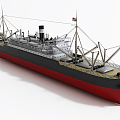 modern ship fishing ship 3d model