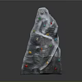 Rock Shaped Indoor Climbing Wall With Colorful Holds For Training