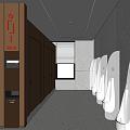 modern public toilet 3d model