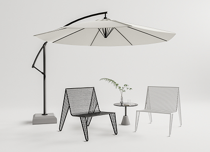 Modern outdoor tables and chairs 3d model