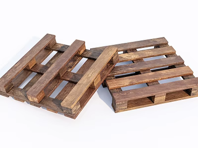 Sturdy Industrial Wooden Pallets For Heavy Duty Storage And Transport Equipment 3d model