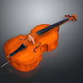 Classical Wooden Cello Acoustic Musical Instrument With Natural Glossy Wood Finish Design