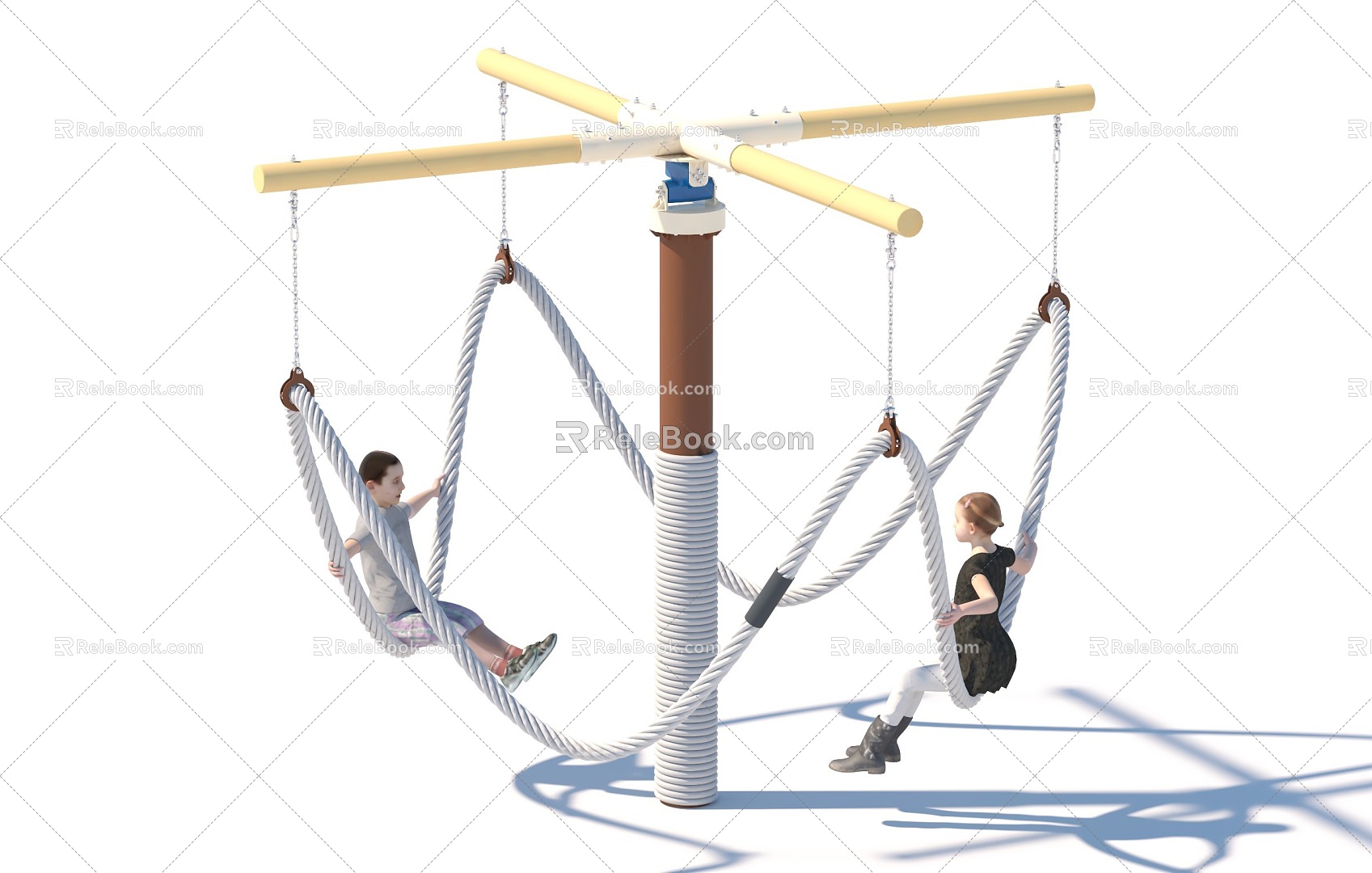 Rotating Swing Swing Amusement Park Children's Park Playground 3d model