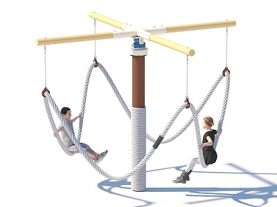 Rotating Swing Amusement Park Children's Park Playground 3d model