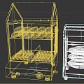 Heated Commercial Food Display Shelves With Hot Dogs Sausages And Pizza