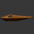Orange Modern Speedboat with Sleek Aerodynamic Design and Streamlined Exterior Shape