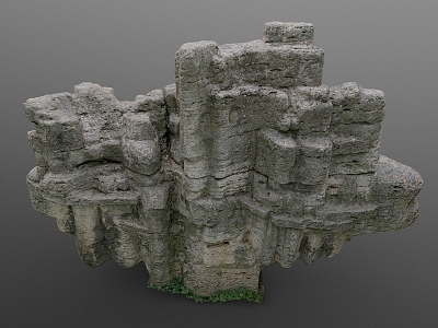 Stone Scan Stone Block Rock Reef Boulder Cliff Terrain 3d model